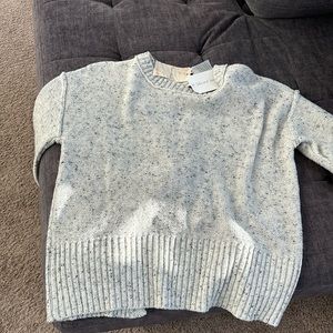 Gray with black speckle sweater tie back